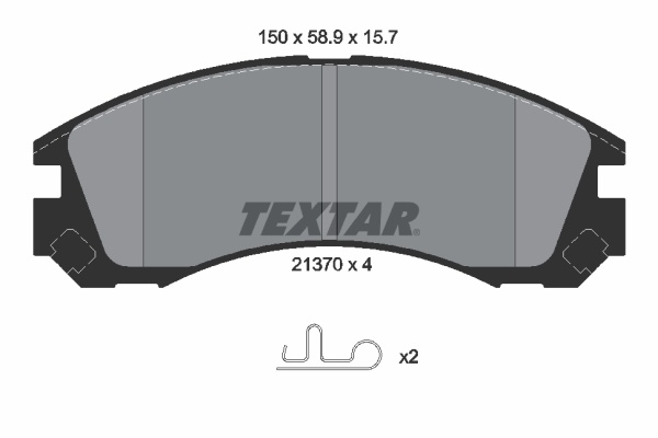 TEXTAR 2137001 Bremsbelagsatz, Scheibenbremse