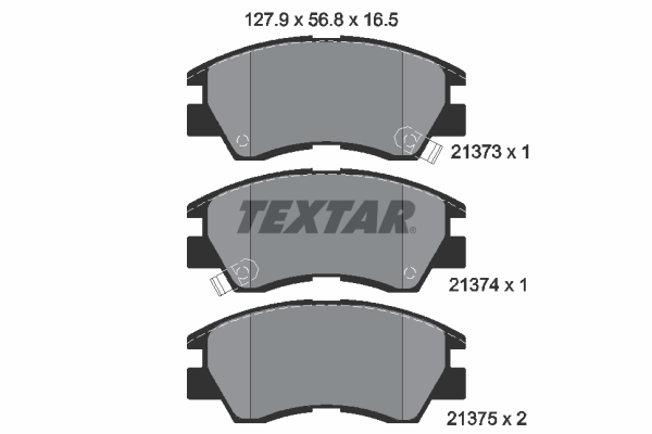 TEXTAR 2137301 Bremsbelagsatz, Scheibenbremse