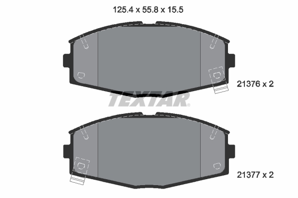 TEXTAR 2137601 Bremsbelagsatz, Scheibenbremse