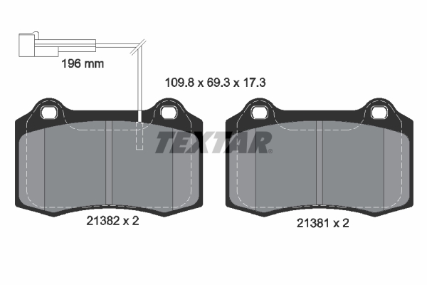 TEXTAR 2138201 Q+ Bremsbelagsatz, Scheibenbremse
