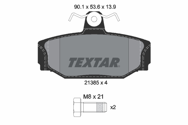 TEXTAR 2138501 Q+ Bremsbelagsatz, Scheibenbremse