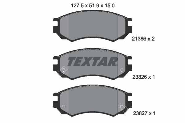 TEXTAR 2138604 Bremsbelagsatz, Scheibenbremse