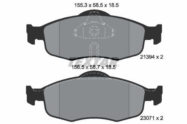 TEXTAR 2139408 Bremsbelagsatz, Scheibenbremse