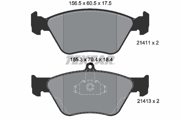 TEXTAR 2141101 Q+ Bremsbelagsatz, Scheibenbremse