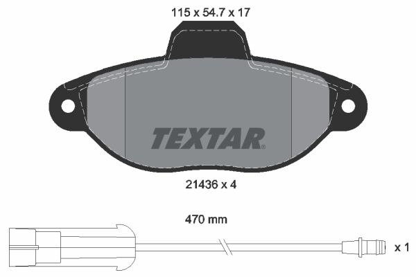 TEXTAR 2143603 Q+ Bremsbelagsatz, Scheibenbremse