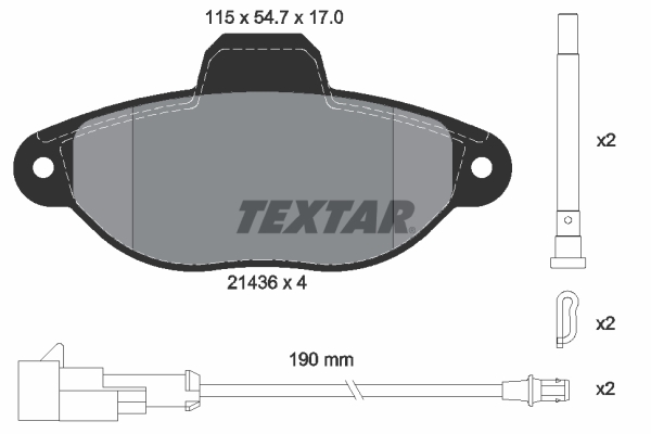 TEXTAR 2143609 Q+ Bremsbelagsatz, Scheibenbremse