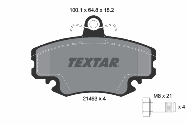 TEXTAR 2146306 Q+ Bremsbelagsatz, Scheibenbremse
