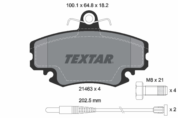 TEXTAR 2146304 Q+ Bremsbelagsatz, Scheibenbremse