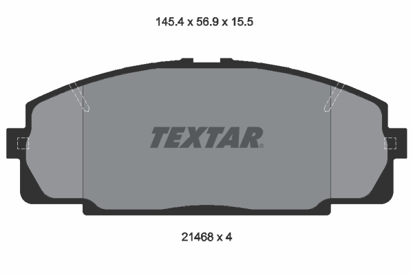 TEXTAR 2146801 Bremsbelagsatz, Scheibenbremse