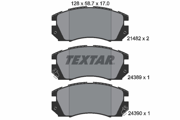 TEXTAR 2148202 Bremsbelagsatz, Scheibenbremse