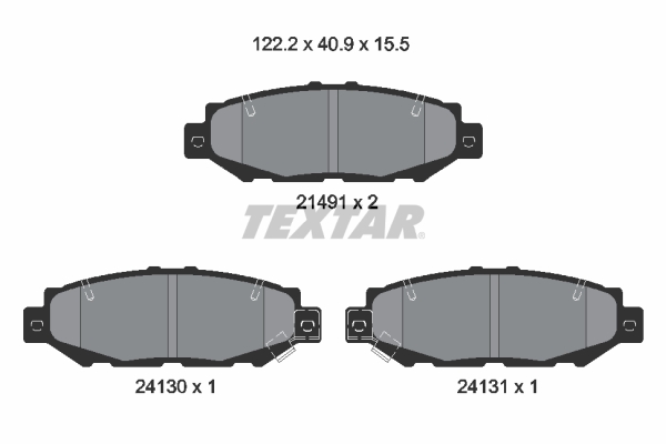 TEXTAR 2149101 Bremsbelagsatz, Scheibenbremse
