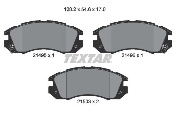 TEXTAR 2149501 Bremsbelagsatz, Scheibenbremse
