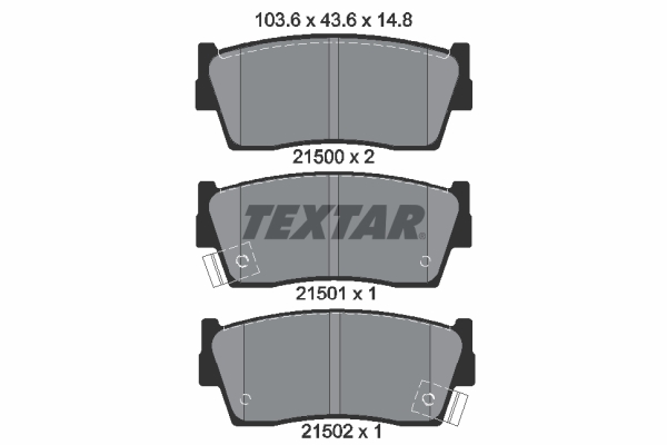 TEXTAR 2150001 Bremsbelagsatz, Scheibenbremse