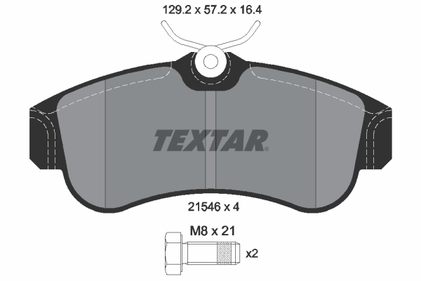 TEXTAR 2154601 Bremsbelagsatz, Scheibenbremse