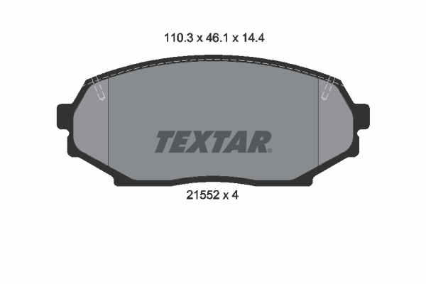 TEXTAR 2155202 Bremsbelagsatz, Scheibenbremse