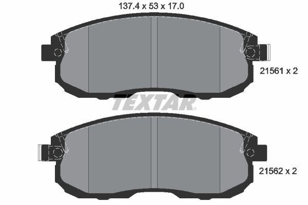 TEXTAR 2156201 Bremsbelagsatz, Scheibenbremse