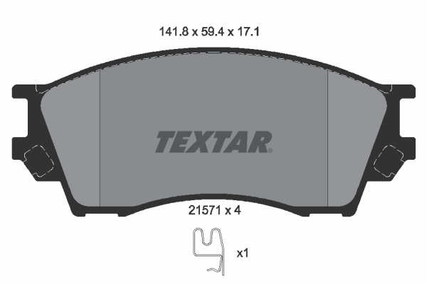 TEXTAR 2157101 Bremsbelagsatz, Scheibenbremse