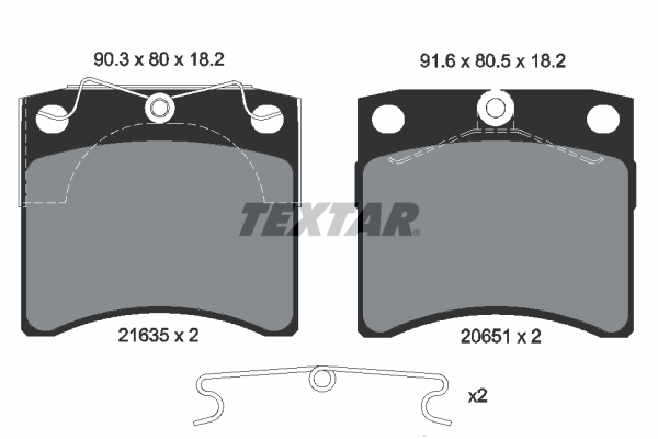 TEXTAR 2163501 Q+ Bremsbelagsatz, Scheibenbremse