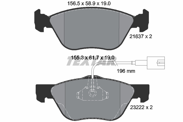 TEXTAR 2163702 Q+ Bremsbelagsatz, Scheibenbremse