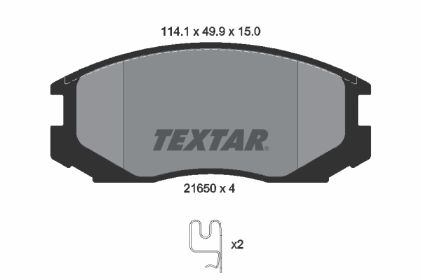 TEXTAR 2165001 Bremsbelagsatz, Scheibenbremse
