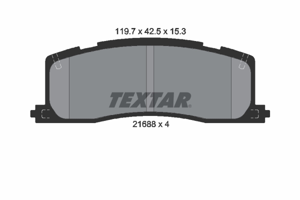 TEXTAR 2168801 Bremsbelagsatz, Scheibenbremse