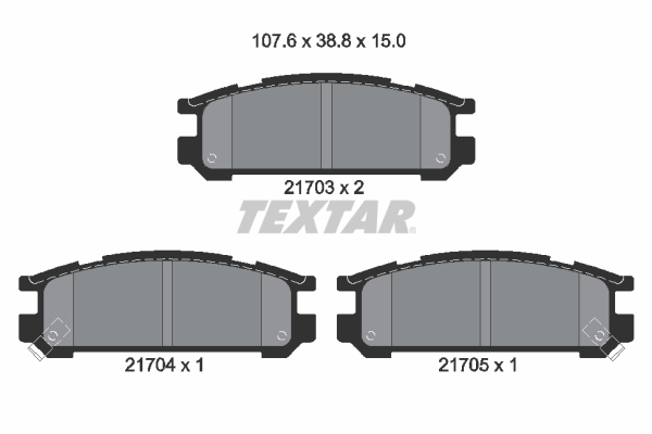 TEXTAR 2170301 Bremsbelagsatz, Scheibenbremse
