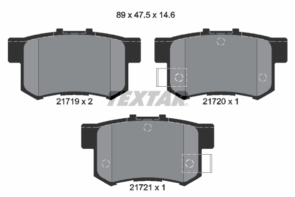 TEXTAR 2171901 Q+ Bremsbelagsatz, Scheibenbremse