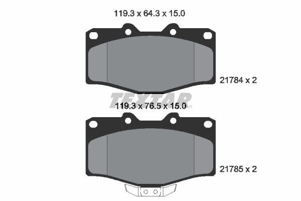 TEXTAR 2178401 Bremsbelagsatz, Scheibenbremse