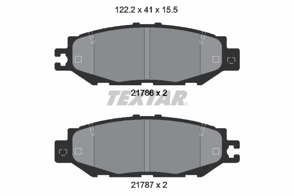 TEXTAR 2178601 Bremsbelagsatz, Scheibenbremse