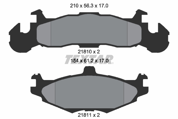 TEXTAR 2181001 Bremsbelagsatz, Scheibenbremse