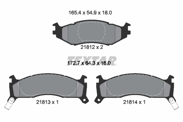 TEXTAR 2181201 Q+ Bremsbelagsatz, Scheibenbremse