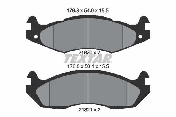TEXTAR 2182001 Bremsbelagsatz, Scheibenbremse