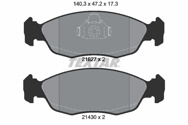 TEXTAR 2182702 Q+ Bremsbelagsatz, Scheibenbremse