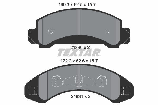 TEXTAR 2183001 Bremsbelagsatz, Scheibenbremse