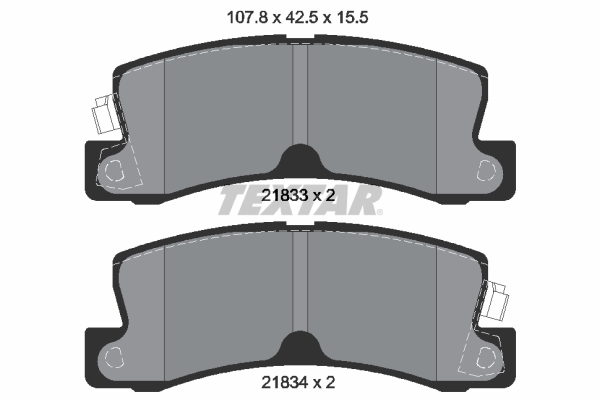 TEXTAR 2183301 Bremsbelagsatz, Scheibenbremse