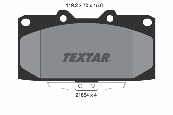 TEXTAR 2185401 Bremsbelagsatz, Scheibenbremse