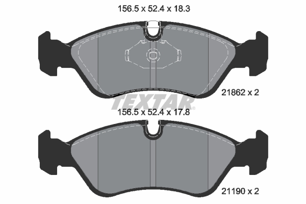 TEXTAR 2186201 Q+ Bremsbelagsatz, Scheibenbremse