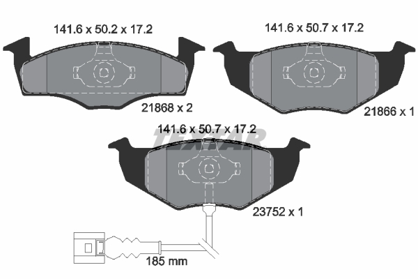 TEXTAR 2186801 Q+ Bremsbelagsatz, Scheibenbremse