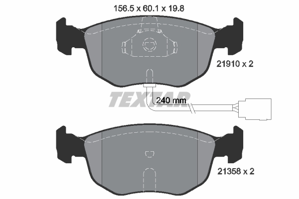 TEXTAR 2191003 Bremsbelagsatz, Scheibenbremse