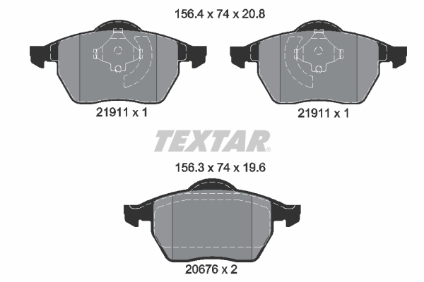 TEXTAR 2191102 Q+ Bremsbelagsatz, Scheibenbremse