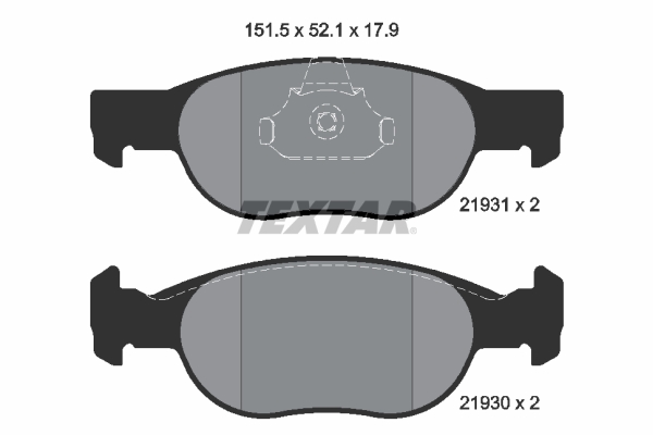 TEXTAR 2193101 Q+ Bremsbelagsatz, Scheibenbremse