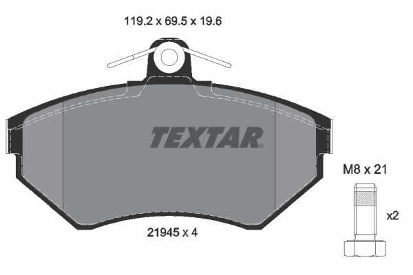 TEXTAR 2194503 Q+ Bremsbelagsatz, Scheibenbremse