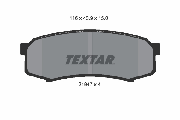 TEXTAR 2194701 Bremsbelagsatz, Scheibenbremse