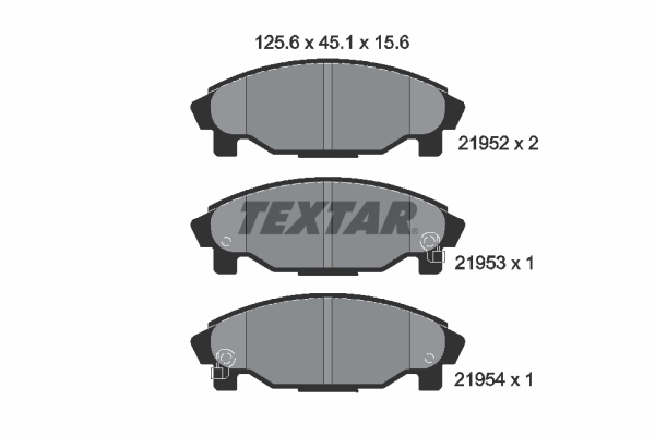 TEXTAR 2195202 Bremsbelagsatz, Scheibenbremse