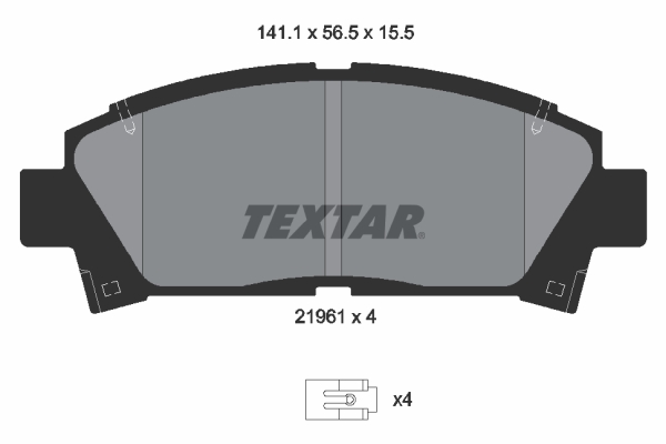 TEXTAR 2196102 Bremsbelagsatz, Scheibenbremse