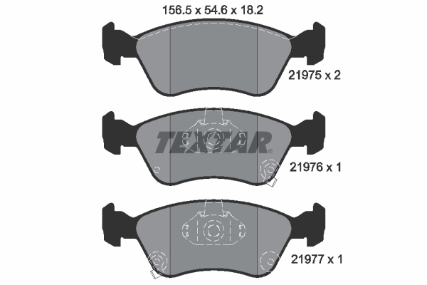 TEXTAR 2197502 Bremsbelagsatz, Scheibenbremse