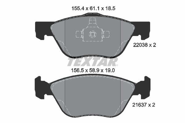 TEXTAR 2203801 Q+ Bremsbelagsatz, Scheibenbremse