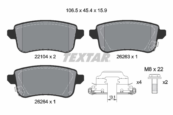 TEXTAR 2210401 комплект...