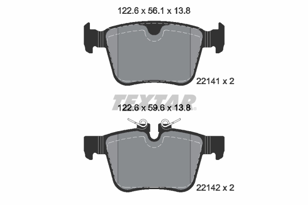 TEXTAR 2214103 Q+ Bremsbelagsatz, Scheibenbremse