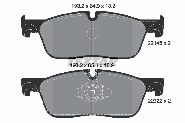 TEXTAR 2214501 Q+ Bremsbelagsatz, Scheibenbremse